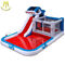 Hansel cheap indoor bounce round inflatable water slide for outdoor playground wholesale supplier