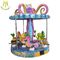 Hansel top quality fiberglass carousel ride electronic fairground kiddie rides supplier