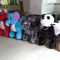 Hansel  hot selling plush walking electronic kid riding animals for mall supplier