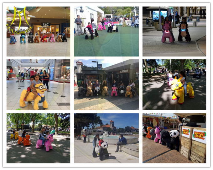 Hansel battery operated electric animal pony ride for shopping mall