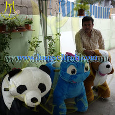 China Hansel animal rides parent animal rider motorized plush riding animals supplier