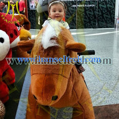 China Hansel coin operated motorized animals coin operated with plush material in game center supplier