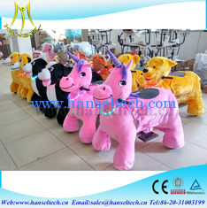 China Hansel high quality Coin operated power wheels horse carriage plush toy animal scooter in mall supplier