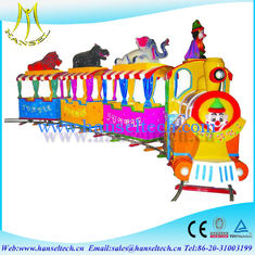 China Hansel hot fiber glass amusement park ride on toy train kids electric train kids ride on train supplier