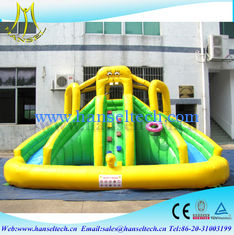 China Hansel PVC material kids water park games inflatable bouncers with water slide supplier