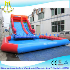 China Hansel red and blue kids amusement park equipment inflatable climbing structure water pool sidel supplier