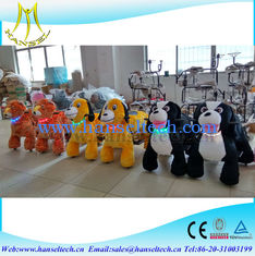China Hansel popular battery coin operated amusement park children game machine soft animal scooter rides cars supplier