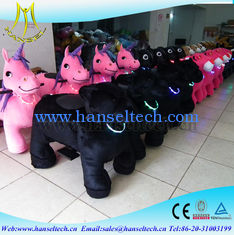 China Hansel battery operated coin op game ride electric toys amusement park stuffed animal unicorn on wheels for sales supplier