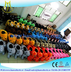 China Hanse  fiberglass car for kids riding animals 4 wheels bikes cow electric motorized scooter with battery and Mp3 supplier