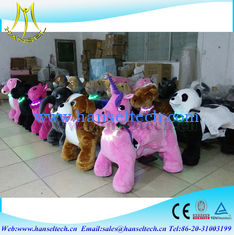 China Hansel battery coin operated kids rides amusement machine amusement park equipment plush electric horse toy for sales supplier