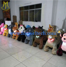 China Hansel plush toy on animaks rides for sales electric riding animals playground equipment rocking mechanical animals supplier