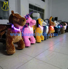 China Hansel entertainment coin operated electric plush electric dog amusement park ride manufacturer electric toys car supplier
