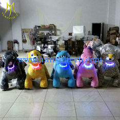 China Hansel plush electrical animal toy kiddie rides kids for shopping centers ride on animals coin operated kids rides supplier