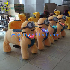China Hansel plush toys stuffed animals on wheels happy ride toy animal electric ride hot in shopping mall coin operated ride supplier