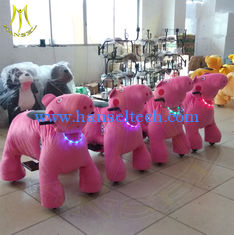 China Hansel plush electrical animal toy kiddie rides kids rides for shopping centers happy rides on animal unicorn ride on supplier