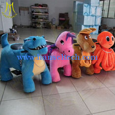 China Hansel entertainment center plush motorized animals kids ride on unicorn toy kids amusement park stuffed animal motorize supplier