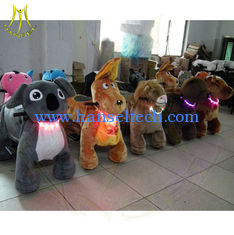 China Hansel electric toy car rocking horse amusement park ride for rent stuffed animal unicorn on wheel  battery operated toy supplier