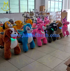 China Hansel electric rideable animal coin electric swings kiddie rides car soft animal scooter rides cars motorized plush supplier