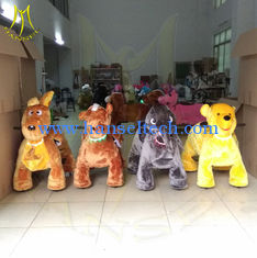China Hansel happy ride toy animal scooter ride hot in shopping mall plush toys stuffed animals on wheels amusement park cars supplier