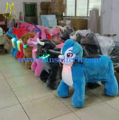 China Hansel electric rideable animal coin operated dragon ride walking family entertainment center riding cow toys for kids supplier
