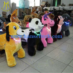 China Hansel 4 wheel kid ride electric animal scooter electronic baby swing moving animals battery operated plush animals supplier