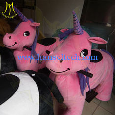 China Hansel kiddie rides china theme park equipment for sale plush electrical animal toy car electric walking horse toy supplier