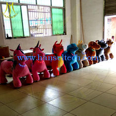 China Hansel  kiddie ride time controller kiddy ride for sale coin operated plush toys stuffed animals on wheels kids supplier