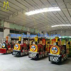 China Hansel stock amusement park rides trackless battery operated train rides factory supplier