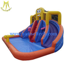 China Hansel cheap inflatable outdoor playground inflatable bouncer with water slide factory supplier