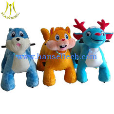 China Hansel amusement park mental frame battery operated plush animal ride supplier