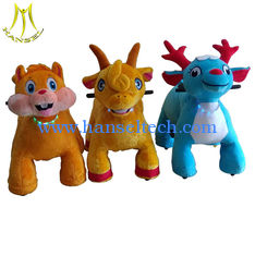 China Hansel plush coin operated happy ride on animla walking toy animals supplier