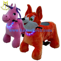 China Hansel cheap indoor stuffed animal toy ride electric kids ride on animal toy supplier