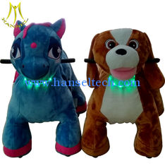 China Hansel popular kids ride on animal scooter plush electric animal ride supplier