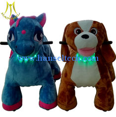 China Hansel popular kids ride on animal scooter plush electric animal ride supplier