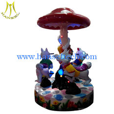 China Hansel   Merry go round amusement park Rides equipment  3seat happy carousel rabbit for sale supplier