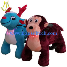 China Hansel wholesale coin operated motorized plush riding animals for mall supplier