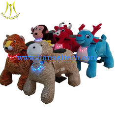 China Hansel  hot-selling kids coin operated electric plush riding motorized animal supplier