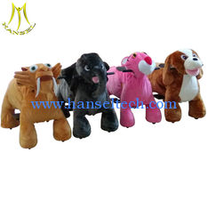 China Hansel used amusement park equipment token operated plush animal scooter supplier