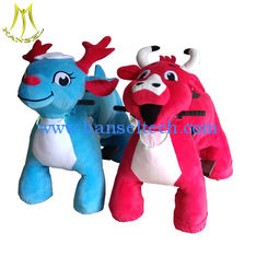 China Hansel wholesale moving  battery operated motorized plush riding animals supplier