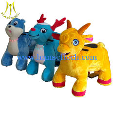 China Hansel  plush kiddy ride coin operated stuffed animals scooter for sale supplier