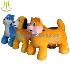 China Hansel   shopping mall animal large plush ride toy on 4 wheels supplier