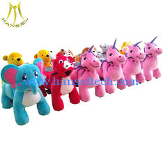 China Hansel battery powered mountable animals motorized plush animals ride toy car supplier