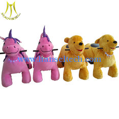 China Hansel kiddie ride coin operated plush battery 4 wheels kids animal toys supplier
