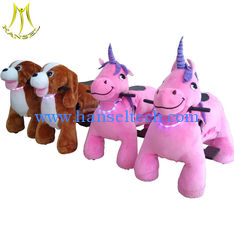 China Hansel indoor kiddie ride on horse plush toy for amusement park supplier