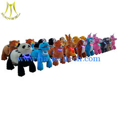 China Hansel  kids in the park games plush animals riding children electric toy supplier