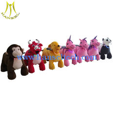 China Hansel amusement rides kiddie ride plush toys electric animal on wheel supplier