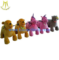China Hansel kiddie ride on coin operated electric plush motorized animals supplier