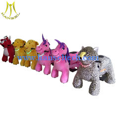 China Hansel park games children ride on plush electrical animals car supplier