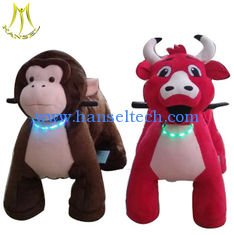 China Hansel  battery operatd indoor rides animal design coin operated plush toy machine with light supplier