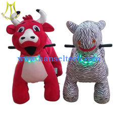 China Hansel  attractions in china motorized plush riding animals battery operated bull ride supplier